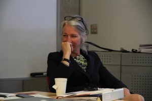 Barbara Crow listening during the symposium, May 29th, 2012, during the Toronto Network Meeting.