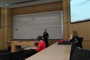 Barbara Crow presenting at the CCA.